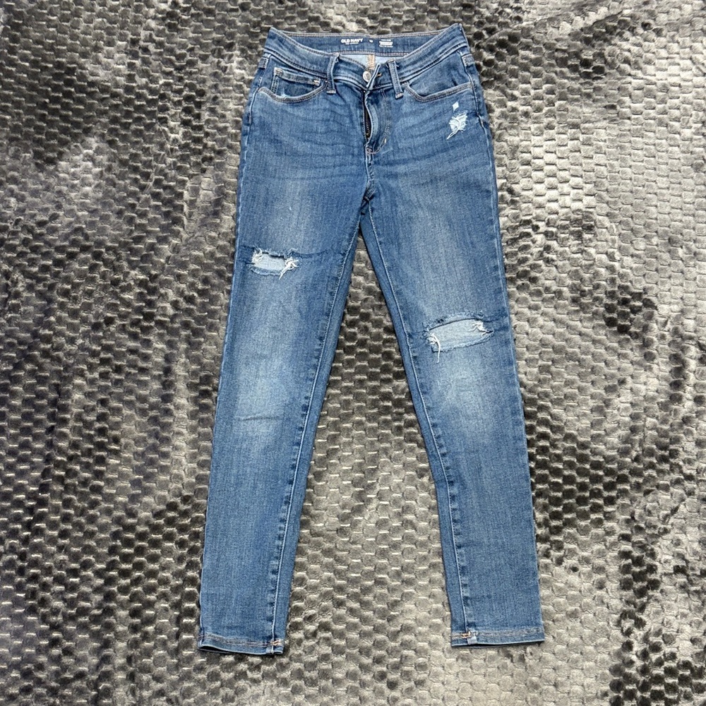 Wax Jean Women's Blue Distressed Skinny Jeans